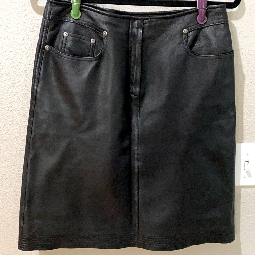 100% REAL Leather Skirt